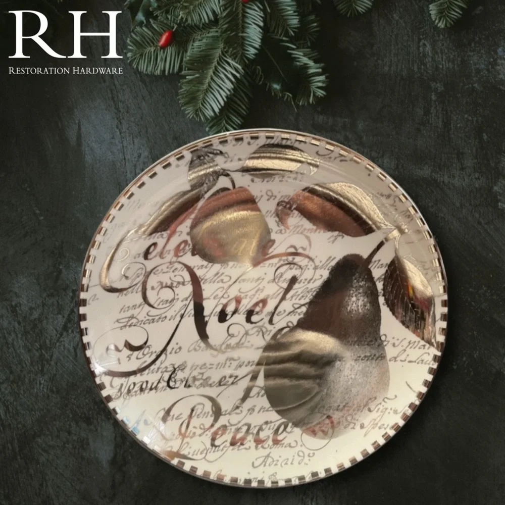 Restoration Hardware Christmas Holiday Plate Set